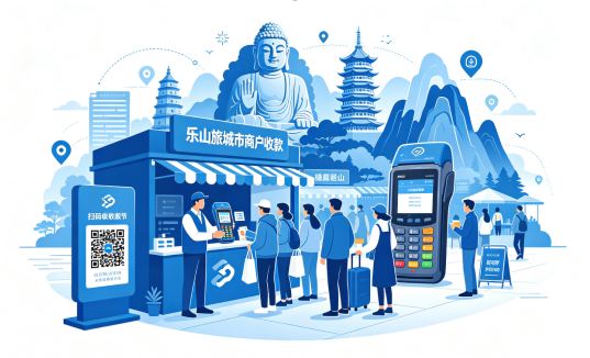 乐山拉卡拉POS机申请：旅游城市商户旺季，扫码收款0.38%