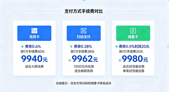 POS机费率对比